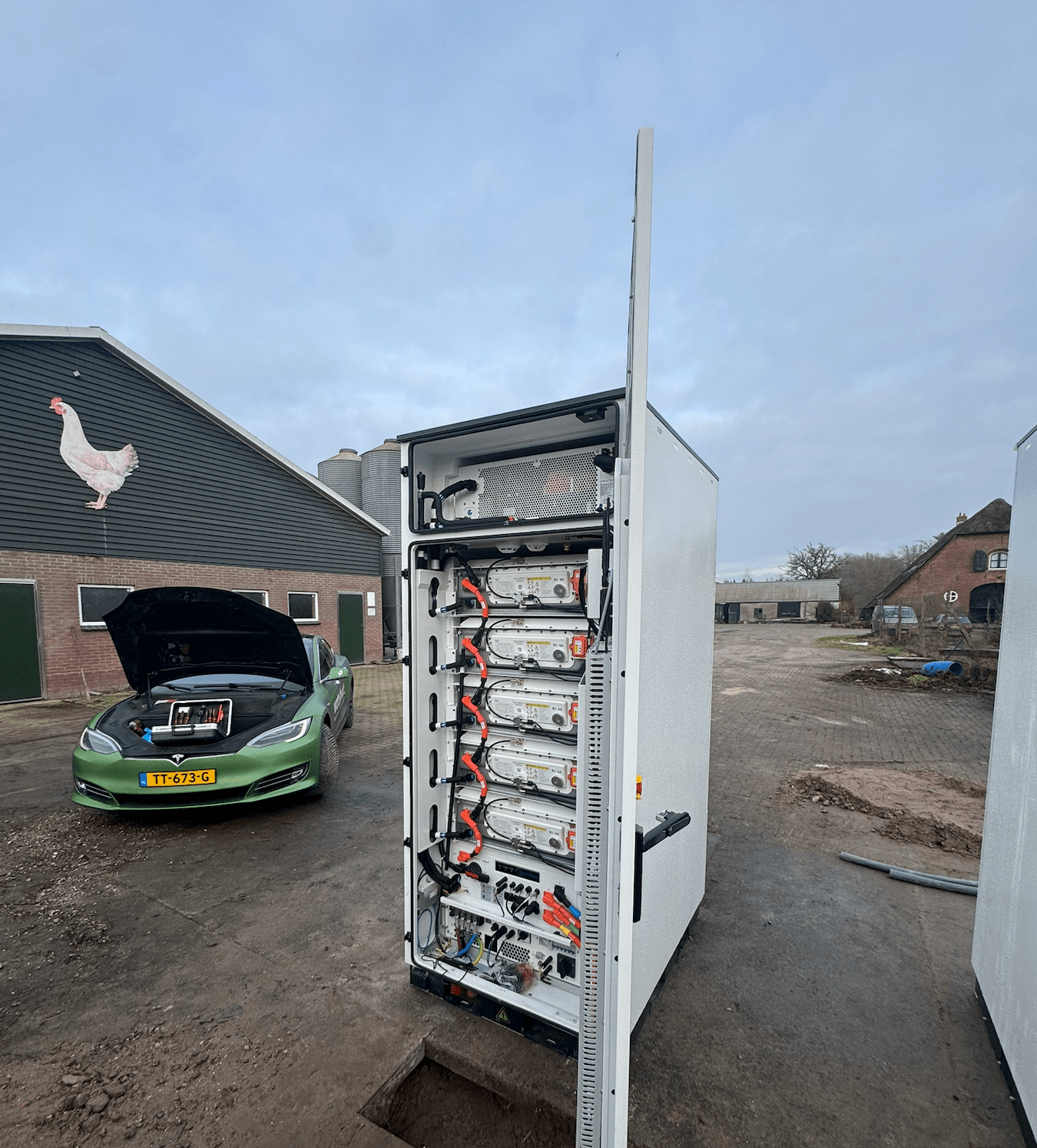 Peak shaving batterij installatie